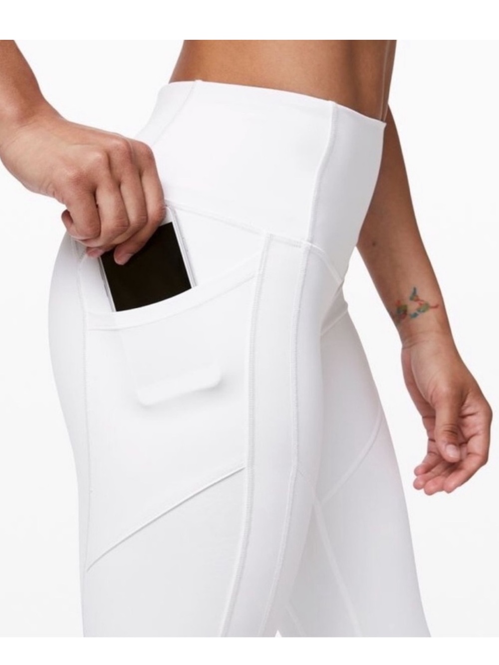 Lululemon Speed Up Crop Leggings White Size 4 21” Inseam